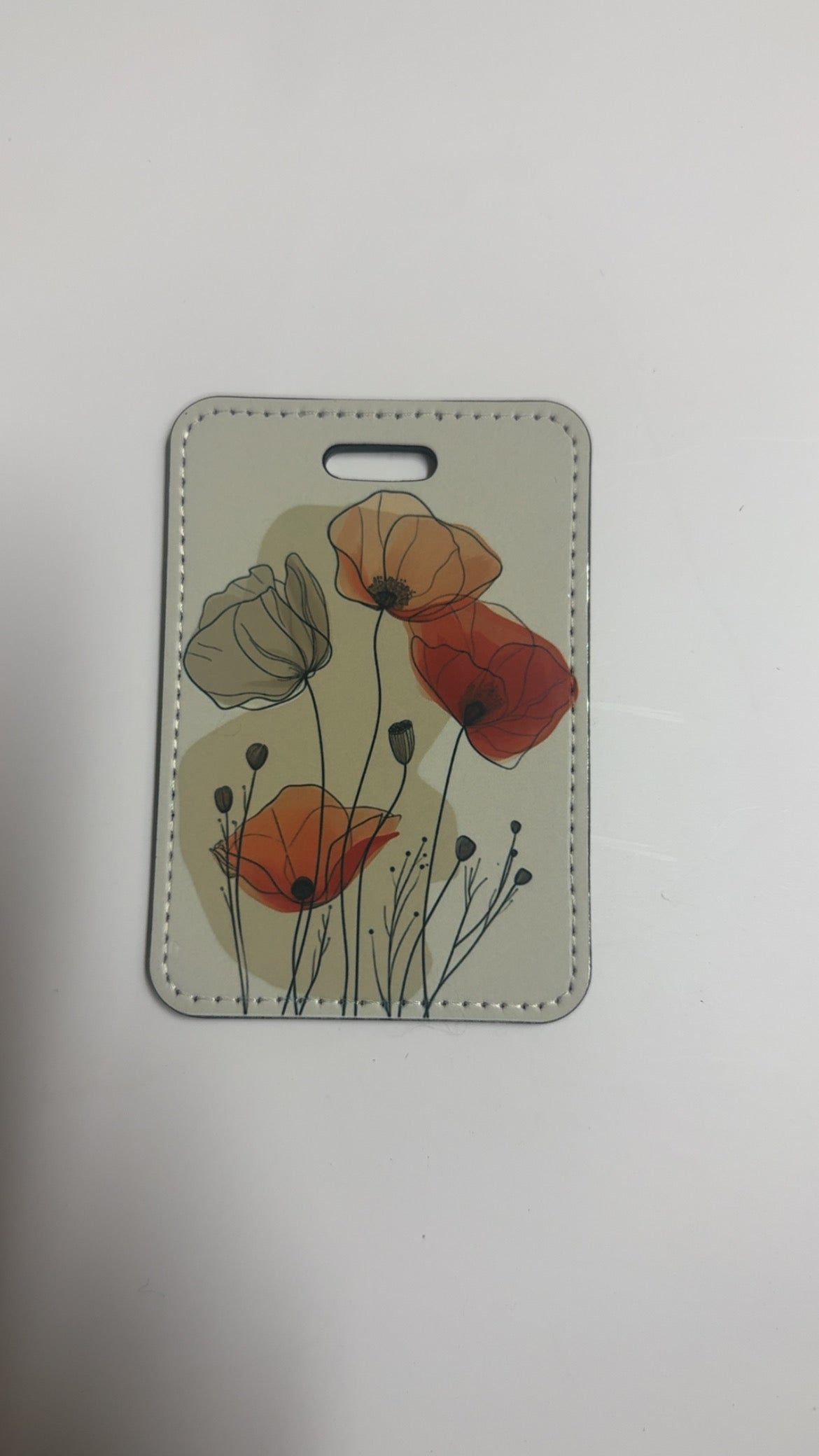 🌴 Étiquette à bagage – Conception floral minimaliste