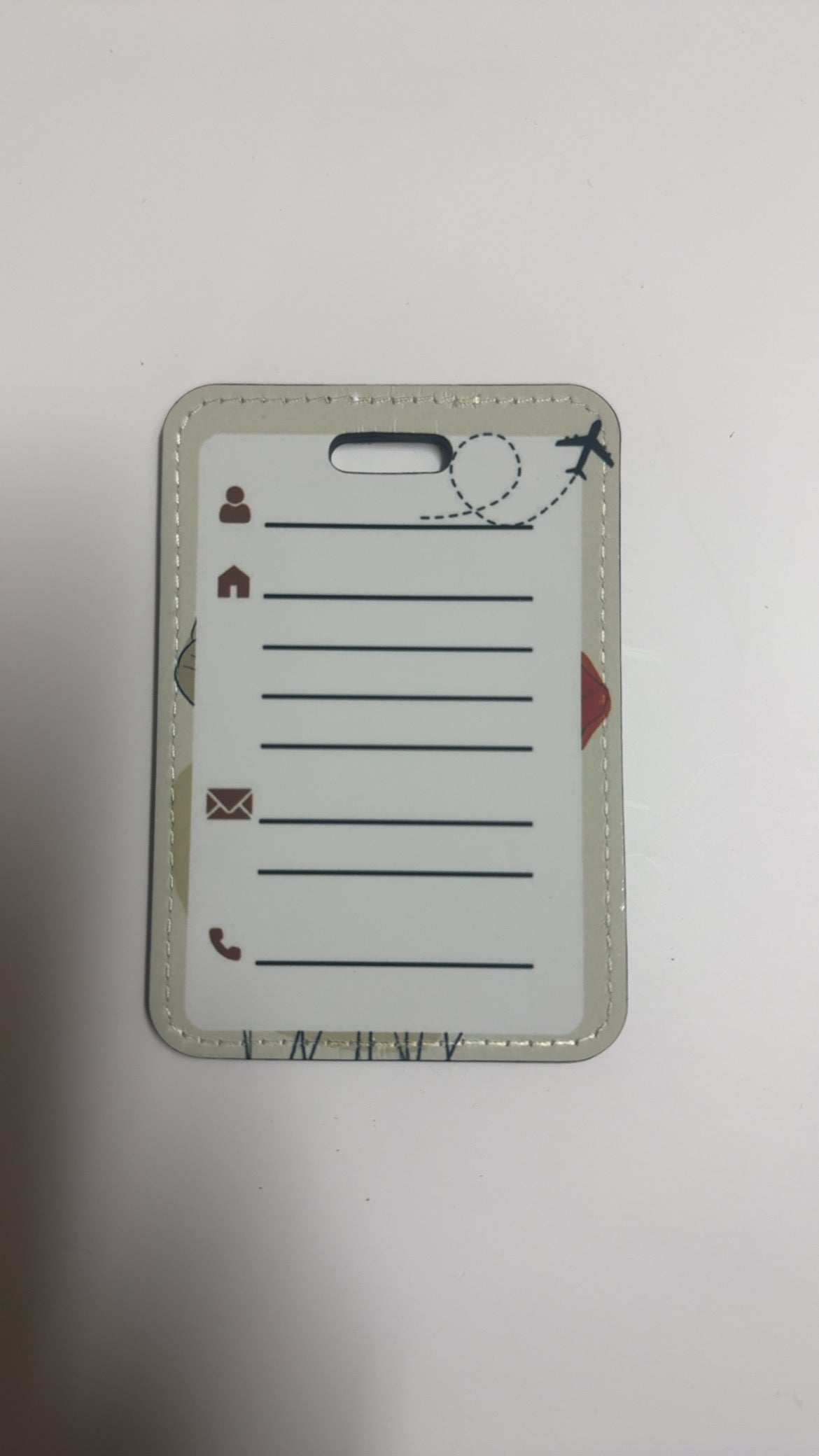 🌴 Étiquette à bagage – Conception floral minimaliste